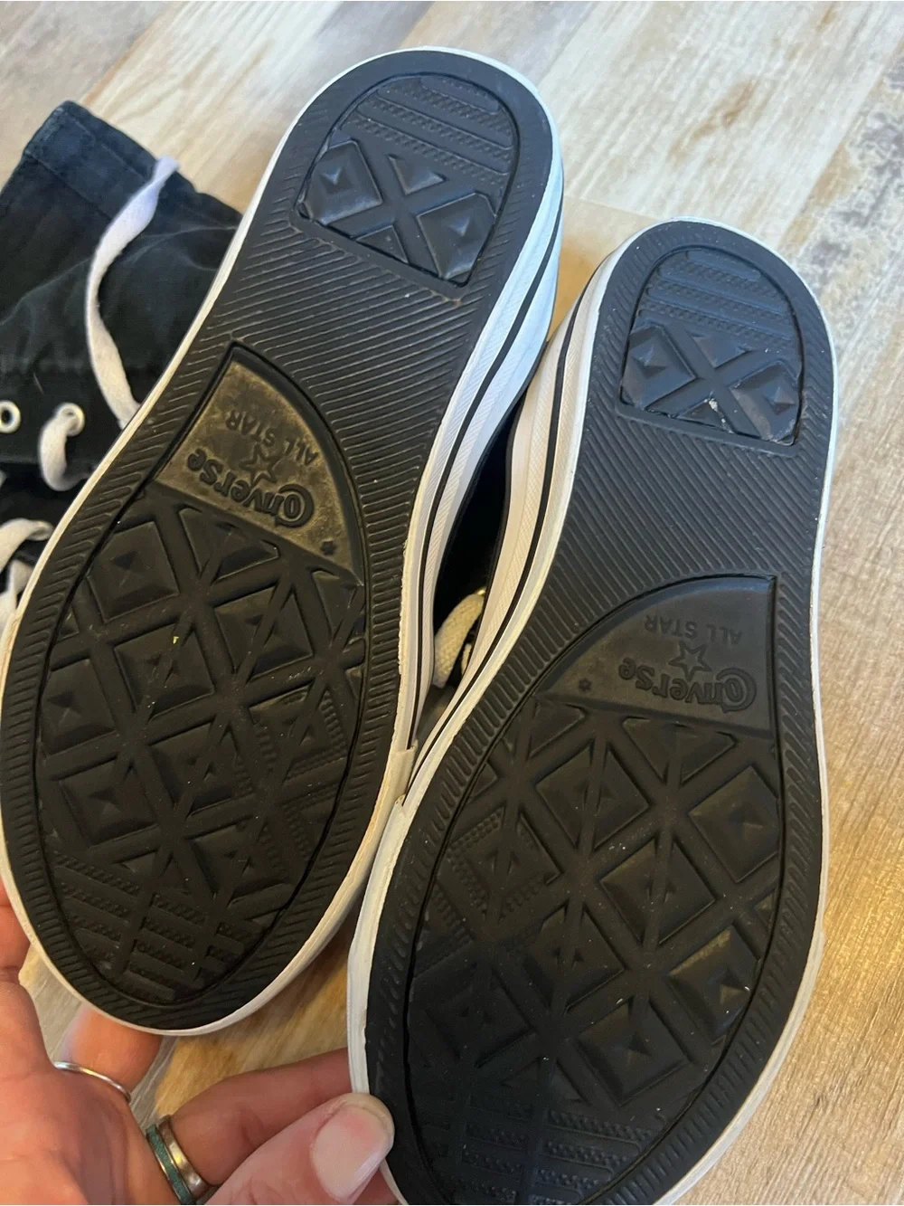 Converse Kids Black Canvas High-Top Sneakers with White Laces